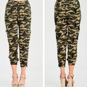 New! Clearance 🎉Camo Cargo Drawstring Joggers Lightweight Pants